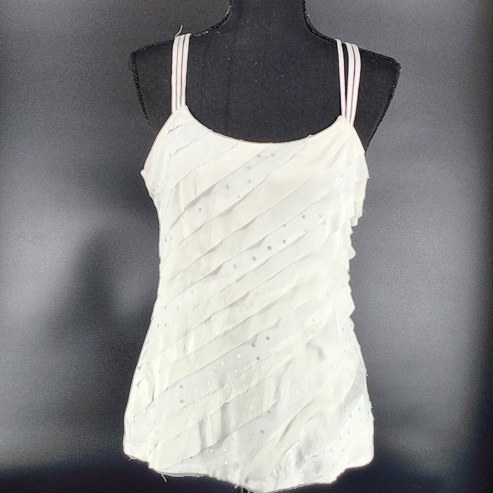 White House Black Market Multi-Layered Multi-Textured 3-String Tank Size S